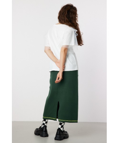 RODEO CROWNS WIDE BOWL(ロデオクラウンズワイドボウル)の「ONE DAY 袖チュールトップス(Tシャツ/カットソー・レディース・ブラック/オフホワイト/マスタード/バーガンディー・FREE)」の21枚目の写真