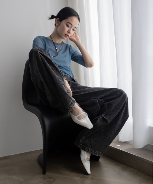 VACANCY(ヴァカンシー)の「トゥキャップストラップミュール(パンプス・レディース・ブラック/ホワイト・LARGE/MEDIUM)」の7枚目の写真