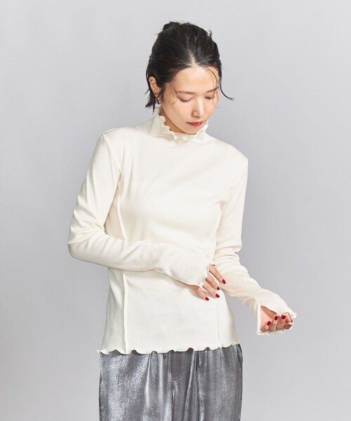 BEAUTY&YOUTH UNITED ARROWS（ビューティーアンドユースユナイテッドアローズ）の「メローステッチ タートルネック カットソー（Tシャツ/カットソー・レディース・ライトブルー/ブラック/オフホワイト/イエロー/ライトグレー・FREE）」の7枚目の写真