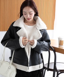 WEGO | WEGO/【24年秋冬新作】ボアフライトジャケット(ムートンコート)