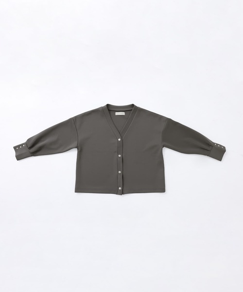 n'OrLABEL（ノアールレーベル）の「『Vネックダンボールカーディガン』（カーディガン/ボレロ・レディース・アイボリー/ブラック/チャコール・1/2）」の4枚目の写真