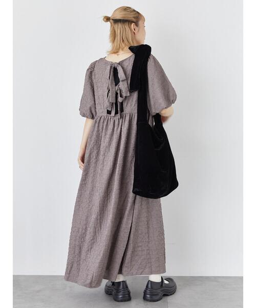 ehka sopo（エヘカソポ）の「ベロアリボンバッグ（ハンドバッグ・レディース・ブラック/グレー/グリーン・F）」の9枚目の写真