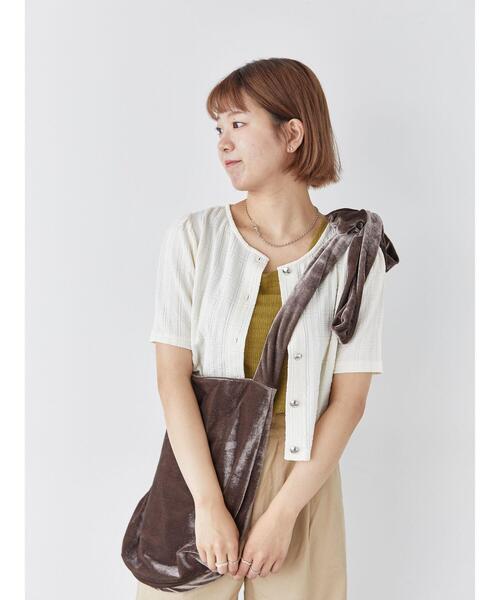 ehka sopo（エヘカソポ）の「ベロアリボンバッグ（ハンドバッグ・レディース・ブラック/グレー/グリーン・F）」の19枚目の写真