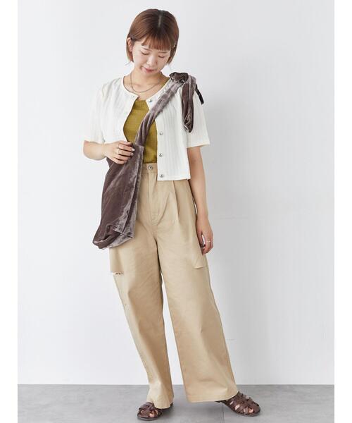 ehka sopo（エヘカソポ）の「ベロアリボンバッグ（ハンドバッグ・レディース・ブラック/グレー/グリーン・F）」の22枚目の写真