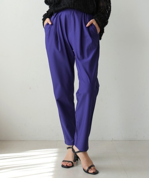 Bou Jeloud（ブージュルード）の「【36-40サイズ展開あり】キレイMeストレッチパンツ（スラックス・レディース・ブラック/グレイッシュベージュ/ブルー/オレンジ/イエロー/グリーン・36/38/40）」の4枚目の写真