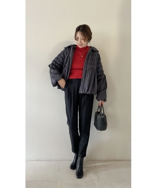 Bou Jeloud（ブージュルード）の「【36-40サイズ展開あり】キレイMeストレッチパンツ（スラックス・レディース・ブラック/グレイッシュベージュ/ブルー/オレンジ/イエロー/グリーン・36/38/40）」の13枚目の写真