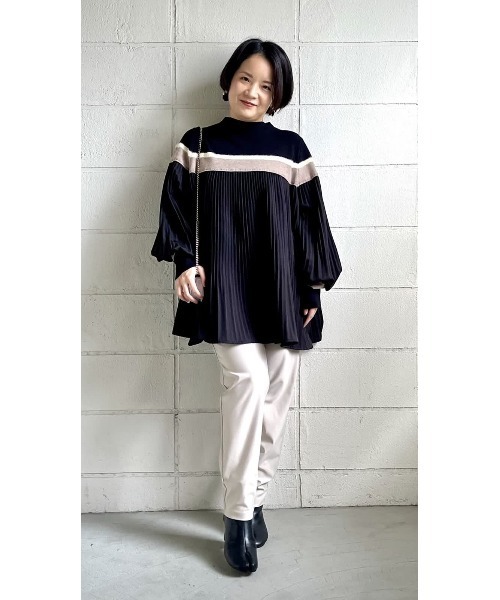 Bou Jeloud（ブージュルード）の「【36-40サイズ展開あり】キレイMeストレッチパンツ（スラックス・レディース・ブラック/グレイッシュベージュ/ブルー/オレンジ/イエロー/グリーン・36/38/40）」の10枚目の写真