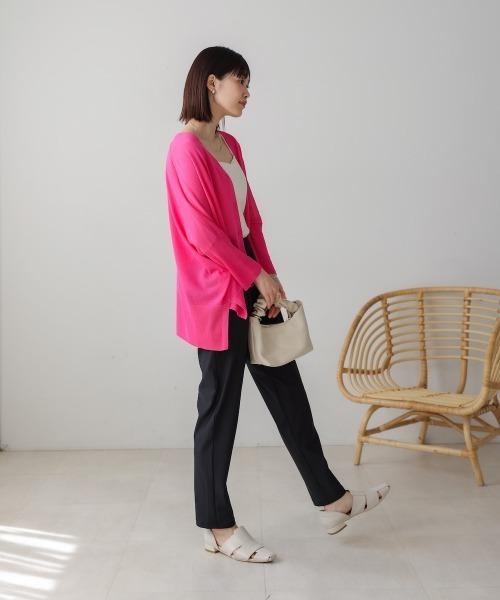 Bou Jeloud（ブージュルード）の「【36-40サイズ展開あり】キレイMeストレッチパンツ（スラックス・レディース・ブラック/グレイッシュベージュ/ブルー/オレンジ/イエロー/グリーン・36/38/40）」の19枚目の写真