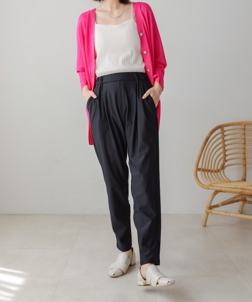 Bou Jeloud（ブージュルード）の「【36-40サイズ展開あり】キレイMeストレッチパンツ（スラックス・レディース・ブラック/グレイッシュベージュ/ブルー/オレンジ/イエロー/グリーン・36/38/40）」の20枚目の写真