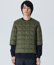 【TAION(タイオン)】〈メンズ〉ベーシック クルーネック七分袖 ダウンジャケット
