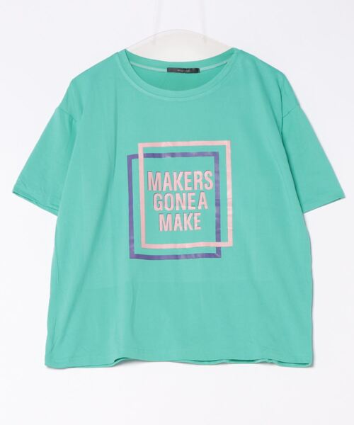 Mayree(メイリー)の「ロゴプリントT(BL)(Tシャツ/カットソー・レディース・ホワイト/グリーン/ピンク・FREE)」の9枚目の写真