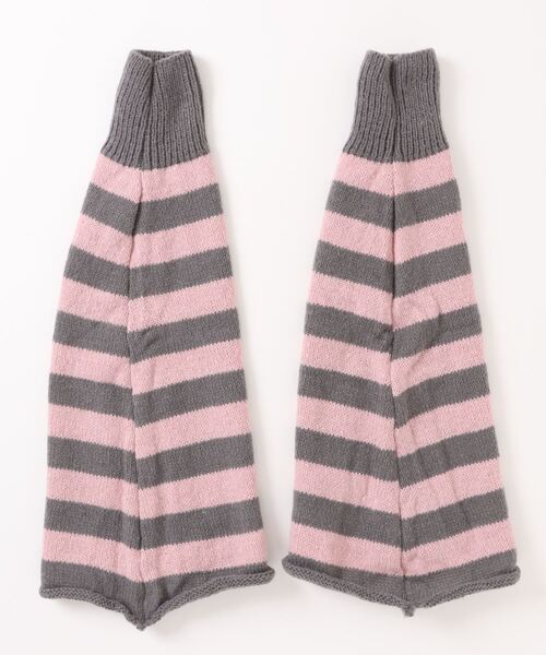URBAN CHERRY（アーバンチェリー）の「ニットボーダーレッグウォーマー（レッグウォーマー・キッズ・ブラック/ピンク/グレー・FREE）」の17枚目の写真