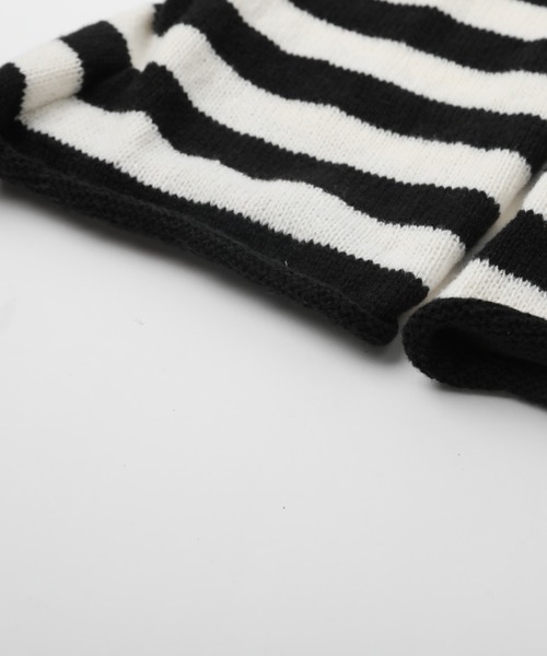 URBAN CHERRY（アーバンチェリー）の「ニットボーダーレッグウォーマー（レッグウォーマー・キッズ・ブラック/ピンク/グレー・FREE）」の10枚目の写真
