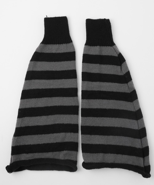 URBAN CHERRY（アーバンチェリー）の「ニットボーダーレッグウォーマー（レッグウォーマー・キッズ・ブラック/ピンク/グレー・FREE）」の16枚目の写真