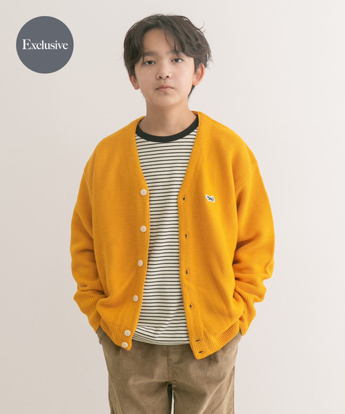 TOWNCRAFT（タウンクラフト）の「『親子リンク』『別注』PENNEYS×DOORS　THE FOX Vネックカーディガン(KIDS)（カーディガン/ボレロ・キッズ・マスタード/ミント/ブルー系その他・150）」の3枚目の写真