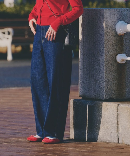グローバルワーク 高山直子さんコラボ カーブデニム EiiS XSサイズ 低身長 セール】高山直子さんコラボ/カーブデニム/EiiS/133539（デニム