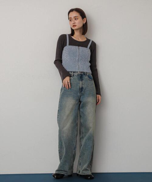 セール】マルチWAYラメミックスニットビスチェ（ニット/セーター