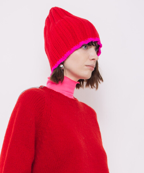 Bshop（ビショップ）の「LA FETICHE | リブニットキャップ（ニットキャップ/ビーニー・レディース・グレー系その他/レッド系その他/ピンク系その他/ブルー系その他5・ONE）」の11枚目の写真