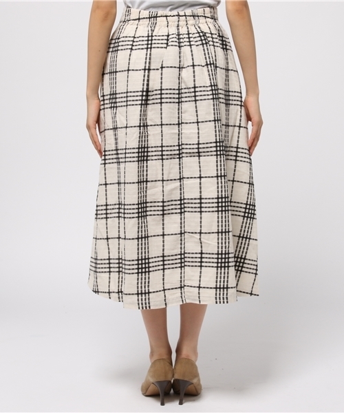 CIAOPANIC（チャオパニック）の「【Ciaopanic】　チェックロングSK（スカート・レディース・キャメル/オフホワイト・FREE）」の5枚目の写真