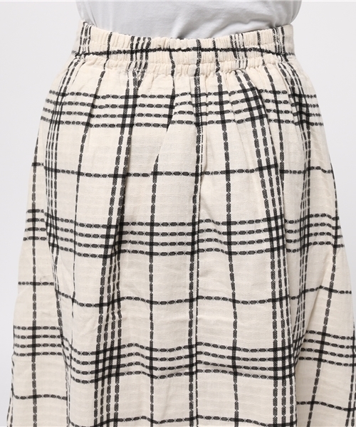 CIAOPANIC（チャオパニック）の「【Ciaopanic】　チェックロングSK（スカート・レディース・キャメル/オフホワイト・FREE）」の7枚目の写真