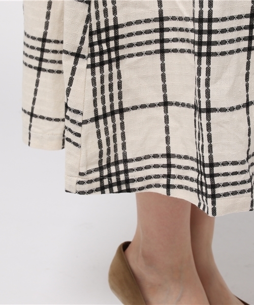 CIAOPANIC（チャオパニック）の「【Ciaopanic】　チェックロングSK（スカート・レディース・キャメル/オフホワイト・FREE）」の9枚目の写真