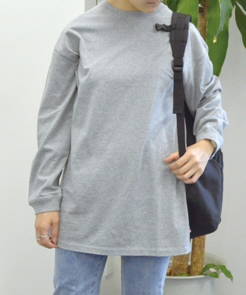 spiritoso(スピリトーゾ)の「【spiritoso】USAコットンロングロンTEE(Tシャツ/カットソー・レディース・杢グレー/ブラック/カーキ・FREE)」の8枚目の写真
