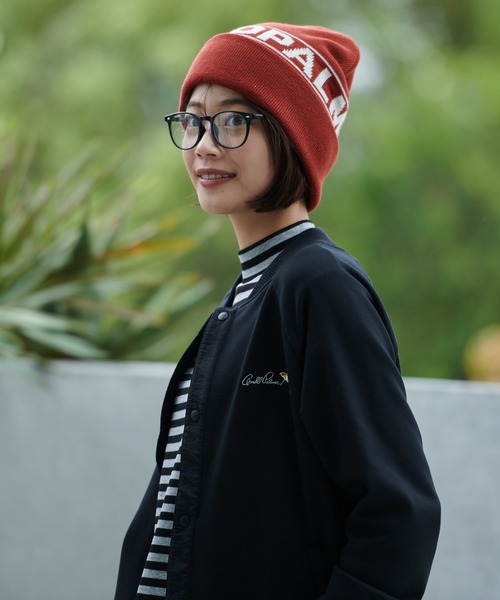 Arnold Palmer（アーノルドパーマー）の「ジャガード ロゴ ニット シェア キャップ（ニットキャップ/ビーニー・レディース・アイボリー/テラコッタ/グレー/ブラック・F）」の4枚目の写真