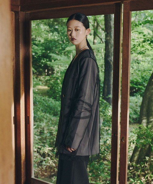 タグ付き ANDRÉSD boxy layered tulle jacket M タグ付き ANDRÉSD boxy layered tulle jacket M