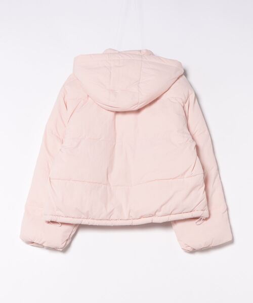 Honeys（ハニーズ）の「【非フッ素撥水加工】ファイバーダウンブルゾン（ダウンジャケット/コート・レディース・ブラック/チャコール/ベージュ/ホワイト/ピンク・S/M/L/LL）」の9枚目の写真