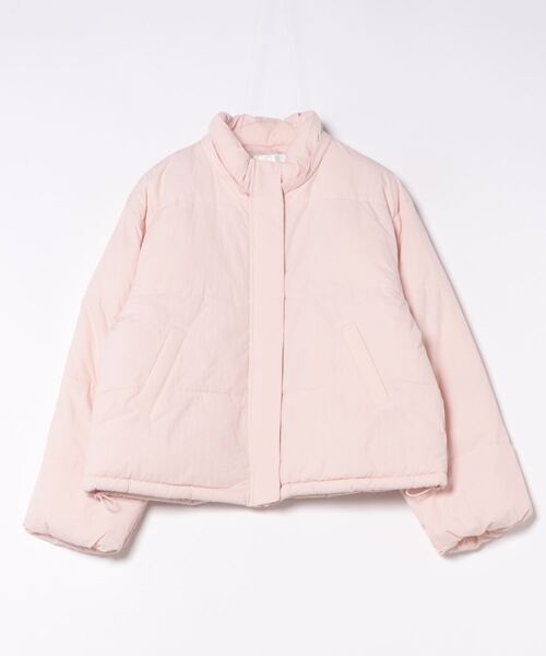 Honeys（ハニーズ）の「【非フッ素撥水加工】ファイバーダウンブルゾン（ダウンジャケット/コート・レディース・ブラック/チャコール/ベージュ/ホワイト/ピンク・S/M/L/LL）」の11枚目の写真