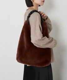 ギャザーハンドルファーバッグ