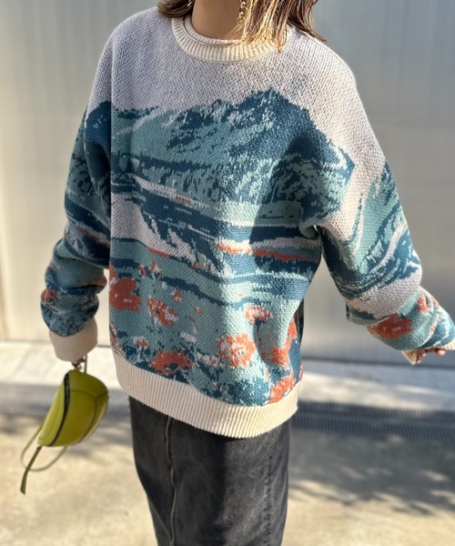 50s glengarryロカビリーvintageジャガードニット 50s glengarryロカビリーvintageジャガードニット