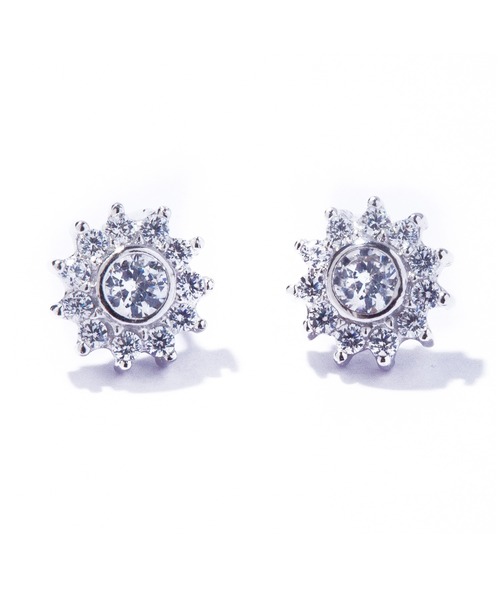 les bonbon(ルボンボン)の「【les bon bon】princess flower pierce BOB600(ピアス(両耳用)・レディース・シルバー・FREE)」の3枚目の写真