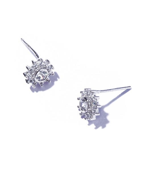 les bonbon(ルボンボン)の「【les bon bon】princess flower pierce BOB600(ピアス(両耳用)・レディース・シルバー・FREE)」の4枚目の写真