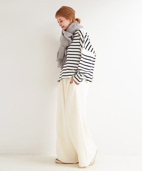 B.C STOCK(ベーセーストック)の「ウォッシャブルカシミヤタッチストール(マフラー・レディース・アイボリー/ベージュ/ピンク/チャコールグレー・FREE)」の6枚目の写真