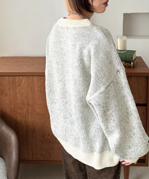 apres jour mignon(アプレジュールミニョン)の「シャギージャガードニット【ZOZOTOWN限定アイテム】(ニット/セーター・レディース・ネイビー/ボルドー/杢グレー/アイボリー/その他/ブラック・フリー/X-LARGE)」の10枚目の写真