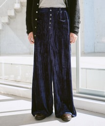 Camphor wood（カンファーウッド）の「velvet wide baggy sailor trousers / ベロアワイドバギーセーラーパンツ（その他パンツ）」