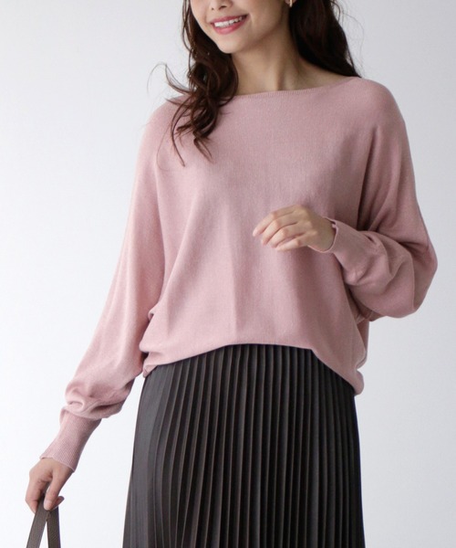 大人ラメニットでゆるキレイ今どきドルマン（ニット/セーター）｜Ehre style（エーレスタイル）