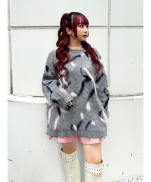 jouetie | モチーフシャギーニット(ニット/セーター)