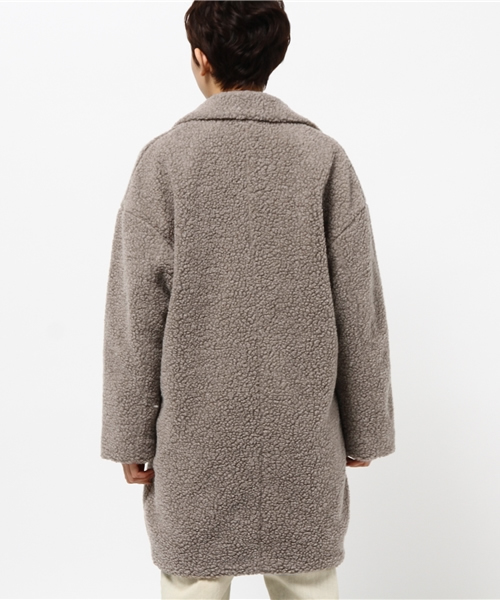 GLOBAL WORK（グローバルワーク）の「ボアチェスターコート/569331（チェスターコート・レディース・ブラウン/ダークグレー/ネイビー・LARGE/MEDIUM）」の17枚目の写真