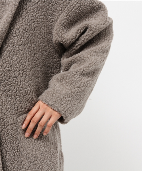 GLOBAL WORK（グローバルワーク）の「ボアチェスターコート/569331（チェスターコート・レディース・ブラウン/ダークグレー/ネイビー・LARGE/MEDIUM）」の20枚目の写真