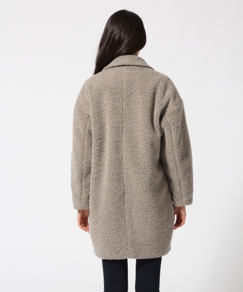 GLOBAL WORK（グローバルワーク）の「ボアチェスターコート/569331（チェスターコート・レディース・ブラウン/ダークグレー/ネイビー・LARGE/MEDIUM）」の8枚目の写真