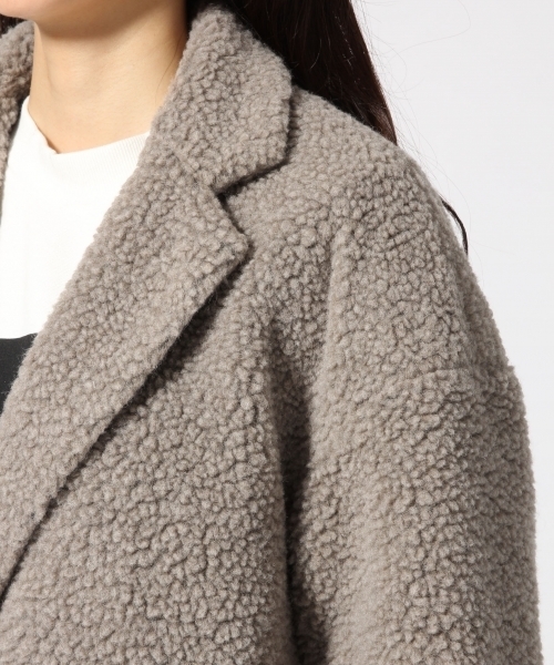 GLOBAL WORK（グローバルワーク）の「ボアチェスターコート/569331（チェスターコート・レディース・ブラウン/ダークグレー/ネイビー・LARGE/MEDIUM）」の10枚目の写真