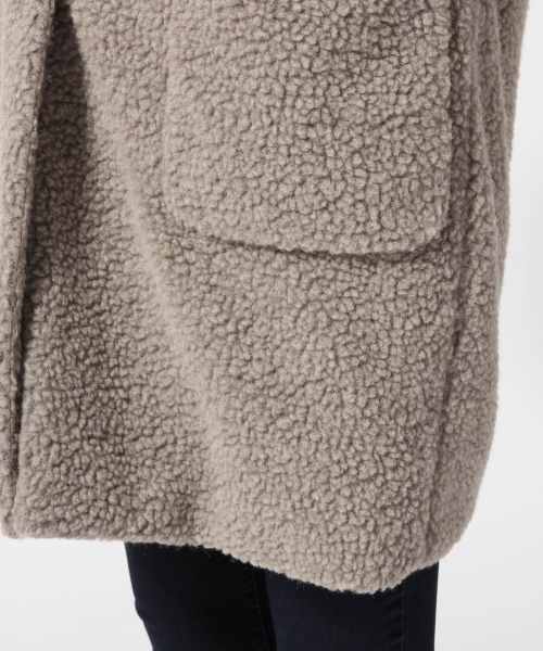 GLOBAL WORK（グローバルワーク）の「ボアチェスターコート/569331（チェスターコート・レディース・ブラウン/ダークグレー/ネイビー・LARGE/MEDIUM）」の13枚目の写真