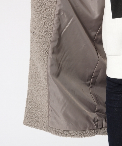 GLOBAL WORK（グローバルワーク）の「ボアチェスターコート/569331（チェスターコート・レディース・ブラウン/ダークグレー/ネイビー・LARGE/MEDIUM）」の14枚目の写真