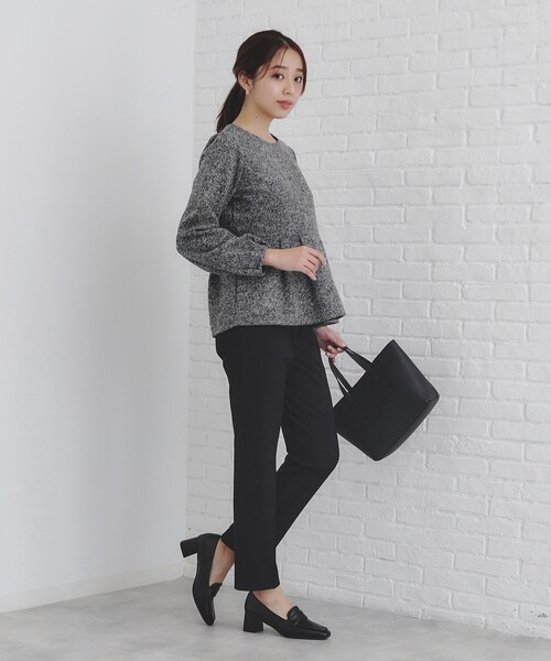 index(インデックス)の「◆起毛ツイード調ジャージトップス【洗濯機洗い可】(Tシャツ/カットソー・レディース・グレー/ブルーグリーン/ベージュ系その他7/ブラック系3・40/42/36/38)」の11枚目の写真