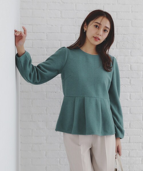 index(インデックス)の「◆起毛ツイード調ジャージトップス【洗濯機洗い可】(Tシャツ/カットソー・レディース・グレー/ブルーグリーン/ベージュ系その他7/ブラック系3・40/42/36/38)」の13枚目の写真