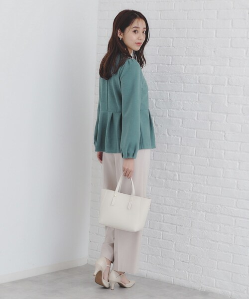 index(インデックス)の「◆起毛ツイード調ジャージトップス【洗濯機洗い可】(Tシャツ/カットソー・レディース・グレー/ブルーグリーン/ベージュ系その他7/ブラック系3・40/42/36/38)」の15枚目の写真