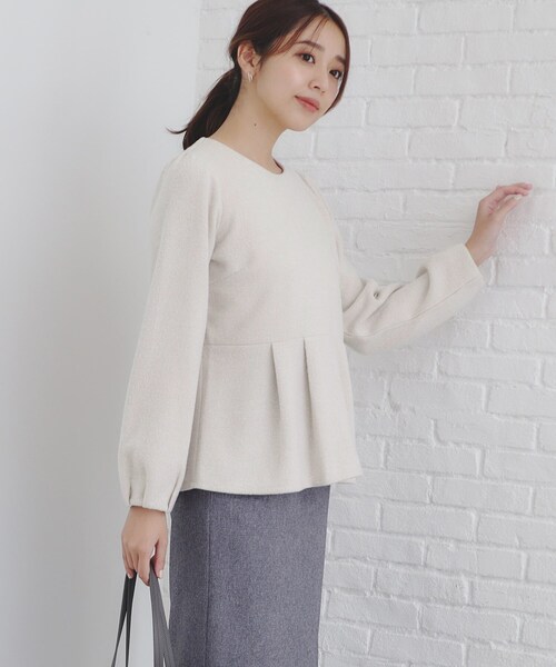 index(インデックス)の「◆起毛ツイード調ジャージトップス【洗濯機洗い可】(Tシャツ/カットソー・レディース・グレー/ブルーグリーン/ベージュ系その他7/ブラック系3・40/42/36/38)」の17枚目の写真