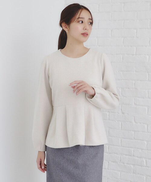 index(インデックス)の「◆起毛ツイード調ジャージトップス【洗濯機洗い可】(Tシャツ/カットソー・レディース・グレー/ブルーグリーン/ベージュ系その他7/ブラック系3・40/42/36/38)」の21枚目の写真